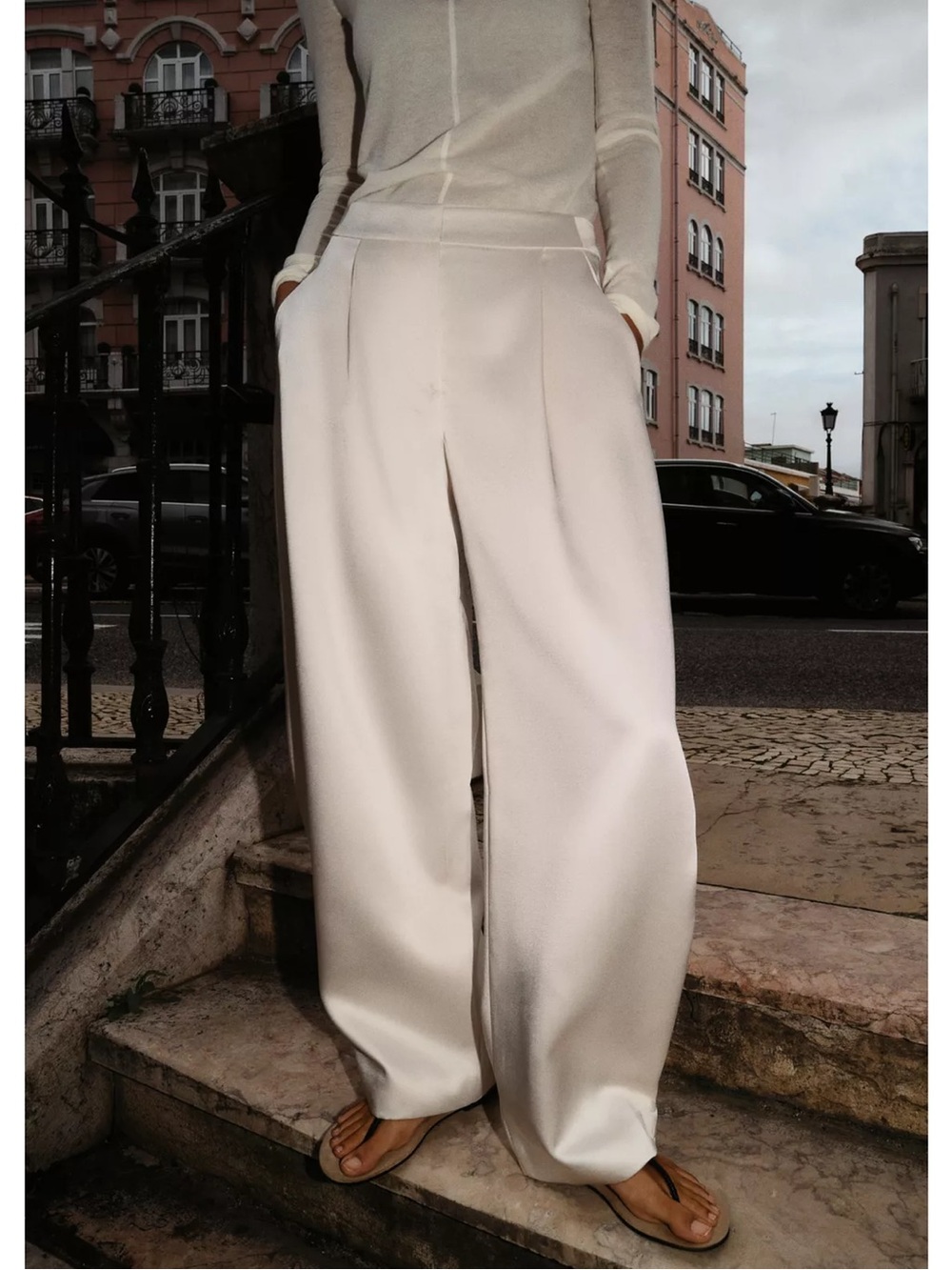ZARA SATIN BARREL PANTS